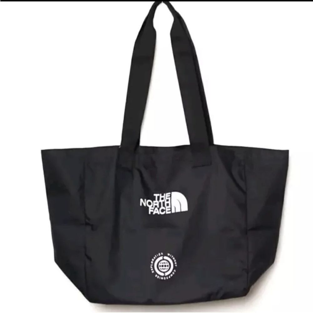 The North Face Logo  Reusable Shopping Tote Bag Black/L NWT Ripstop 26 X 15 X 8